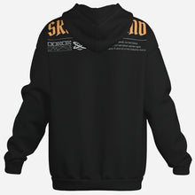 Load image into Gallery viewer, graphic skull hoodie showcasing colorful island scene