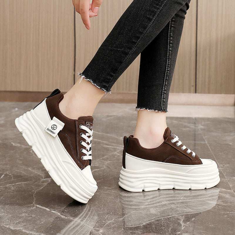 Women's Hidden-Heel Thick-Soled Durable All-Match Breathable Sneakers Raven’s Echo Hoodie