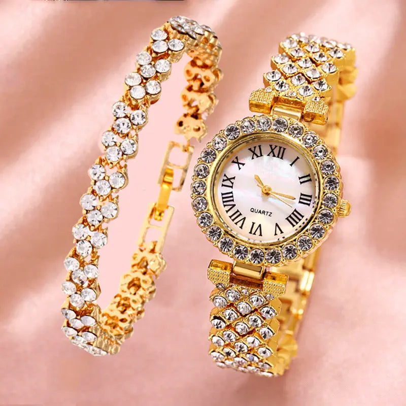 Fashionable Roman-Style Diamond-Encrusted Womens Watch Raven’s Echo Hoodie