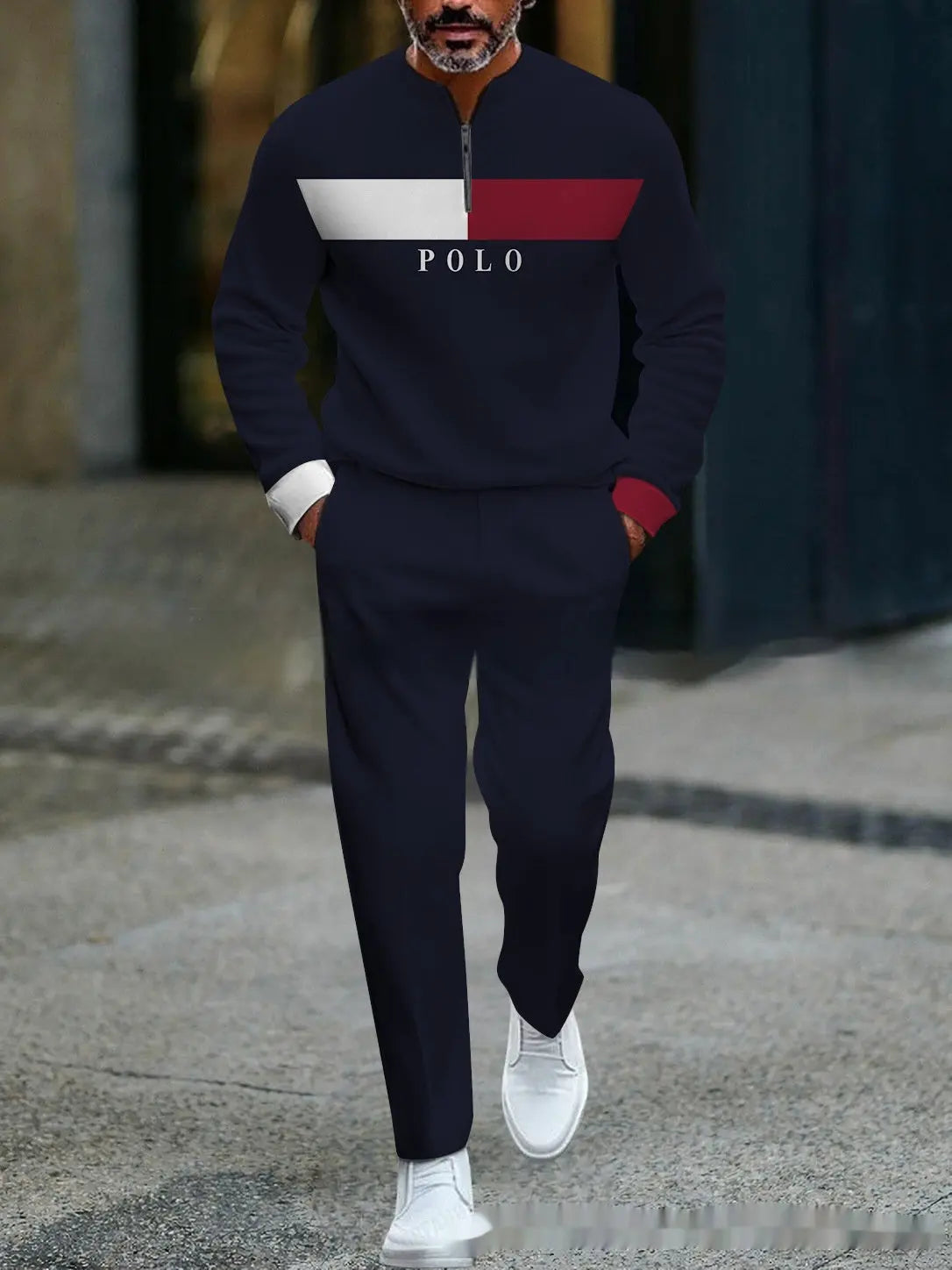 Casual Fashion Men's Long-Sleeve Pants Set Raven’s Echo Hoodie