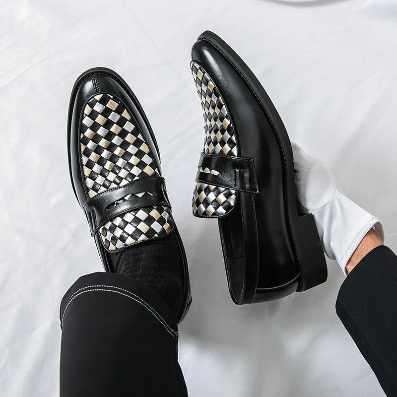 Mens Casual Pointed-toe Leather Shoes Raven’s Echo Hoodie