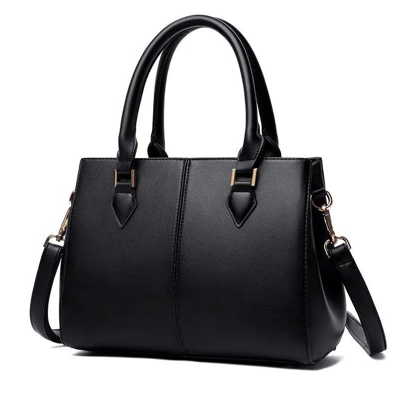 Womens Commuter Soft Leather Large-Capacity Crossbody Shoulder Bag Raven’s Echo Hoodie