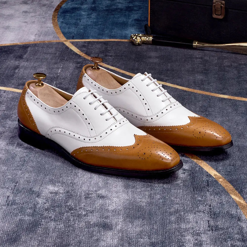European And American Men's Brogues For Business And Casual Wear With Pointed Toes Raven’s Echo Hoodie