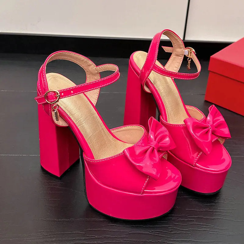 Womens Chunky-heel Ultra-high-heeled Peep-toe Sandals Raven’s Echo Hoodie