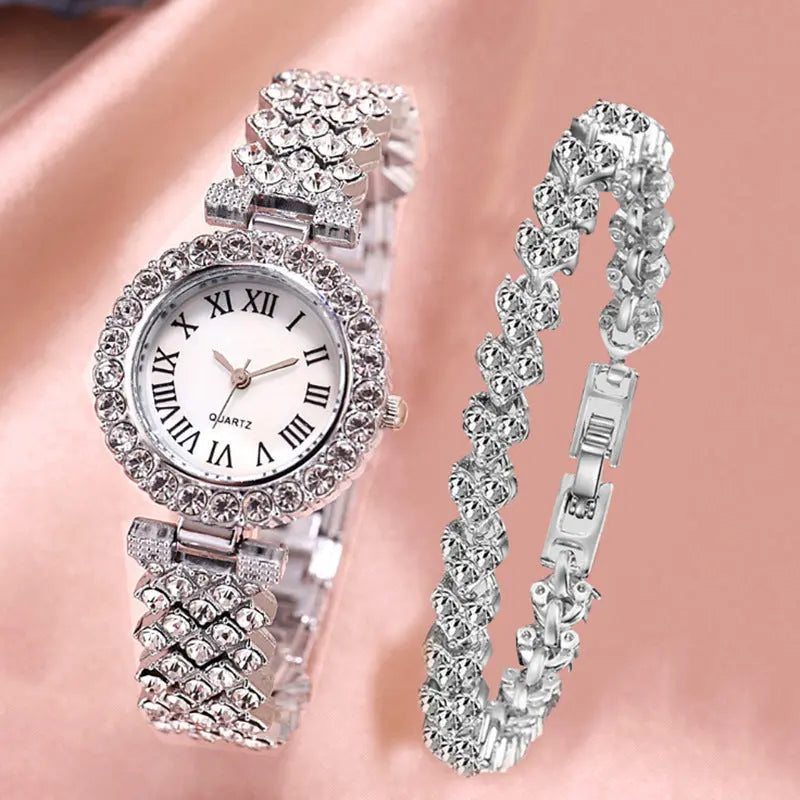 Fashionable Roman-Style Diamond-Encrusted Womens Watch Raven’s Echo Hoodie
