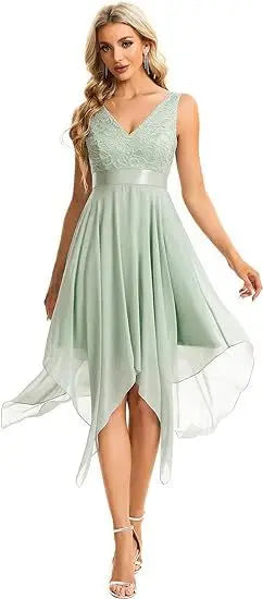 Women's Lace Chiffon Cocktail Ball Gown Raven’s Echo Hoodie