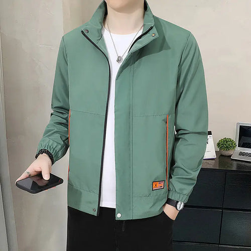 Casual Jacket With Stand Collar Autumn Style For Men Raven’s Echo Hoodie