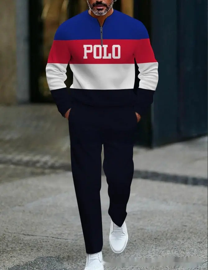Casual Fashion Men's Long-Sleeve Pants Set Raven’s Echo Hoodie