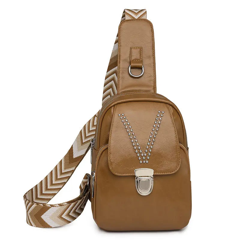 Womens Soft Leather Casual All-Match ShoulderCrossbody Bag Raven’s Echo Hoodie