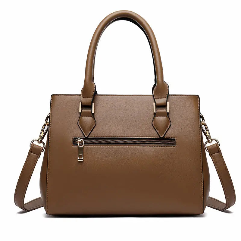 Womens Commuter Soft Leather Large-Capacity Crossbody Shoulder Bag Raven’s Echo Hoodie