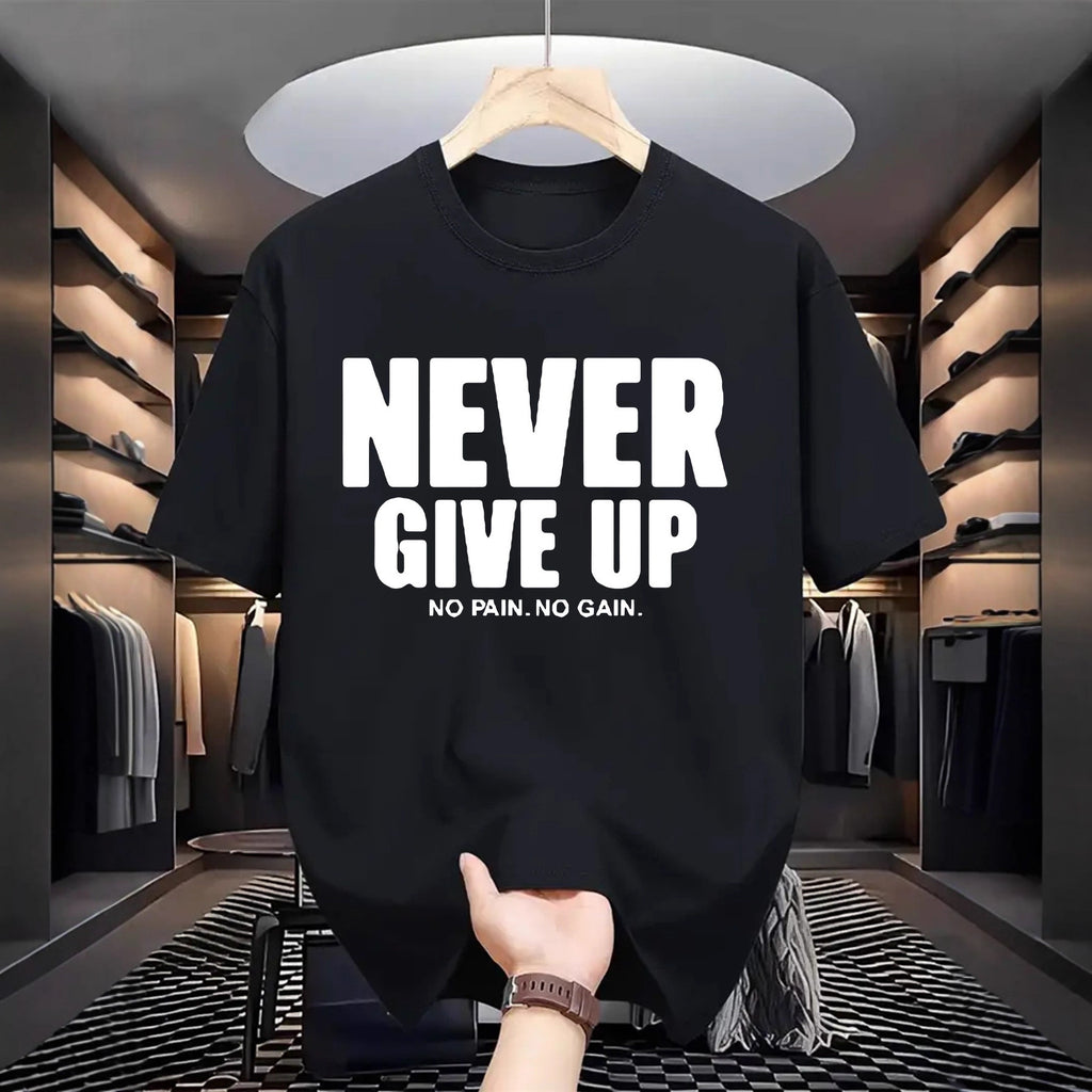 Casual Letter-print Crew-neck Versatile Short-sleeve Top