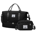 Large-Capacity Quilted Embroidered Thread Handle Crossbody Storage Travel Bag Raven’s Echo Hoodie
