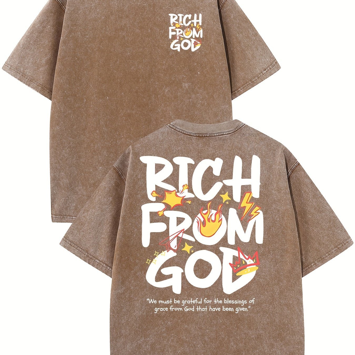 High-quality Cotton Printed T-shirt In A Retro Style