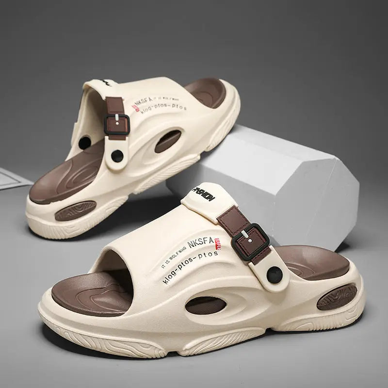 Mens Summer Outdoor Slippers With A Non-slip Step-on-poop Feel Raven’s Echo Hoodie