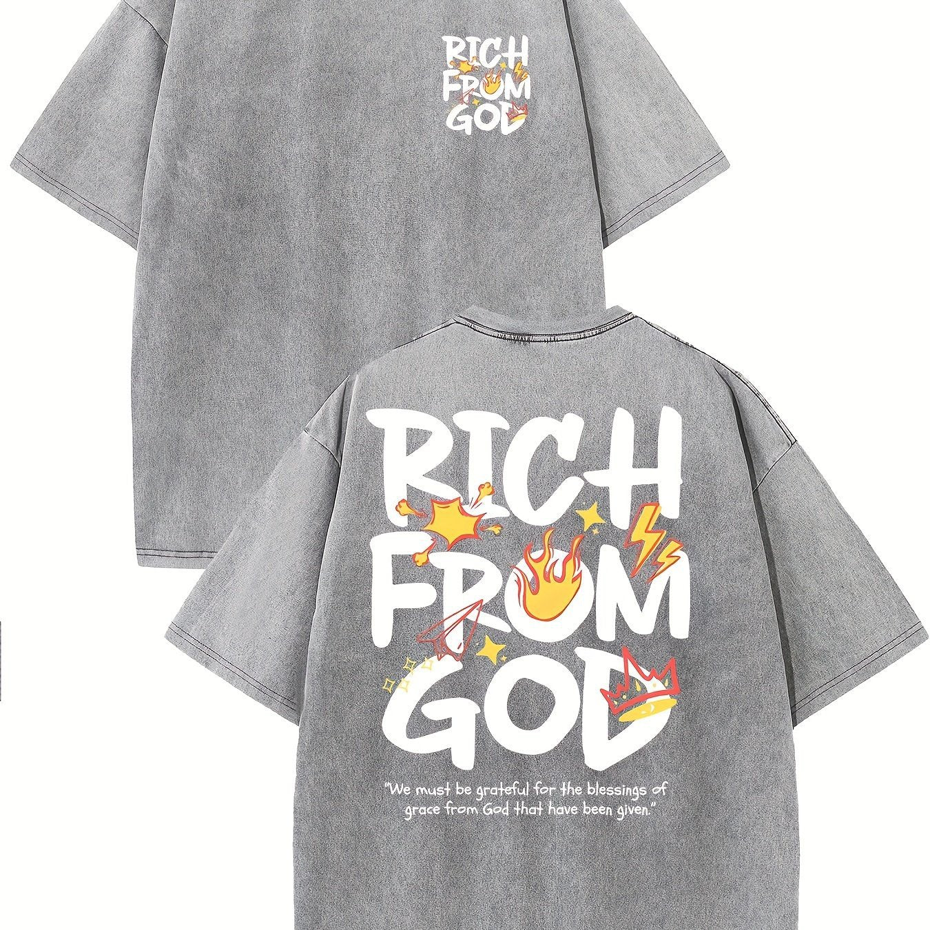 High-quality Cotton Printed T-shirt In A Retro Style