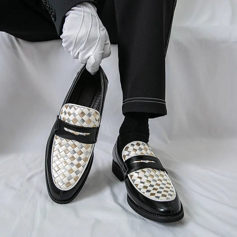 Mens Casual Pointed-toe Leather Shoes Raven’s Echo Hoodie