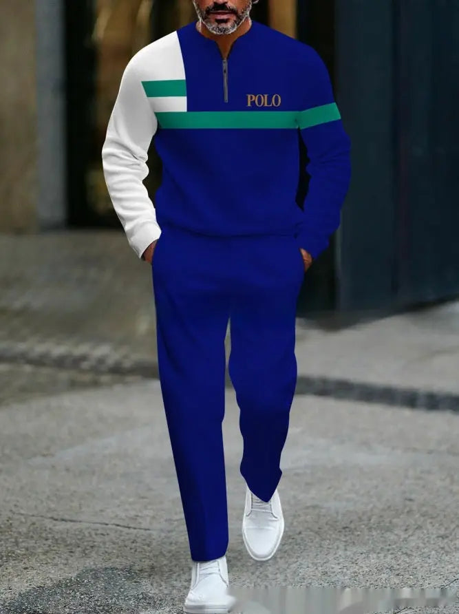 Casual Fashion Men's Long-Sleeve Pants Set Raven’s Echo Hoodie