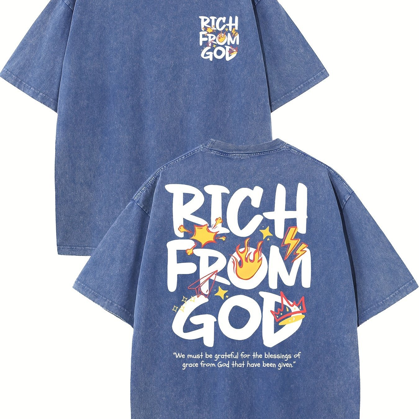 High-quality Cotton Printed T-shirt In A Retro Style