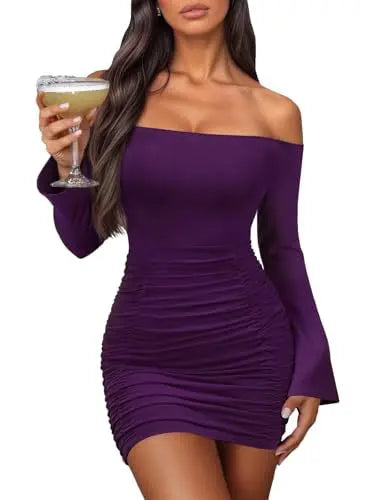 Hip-hugging Pleated Solid Color Dress Raven’s Echo Hoodie