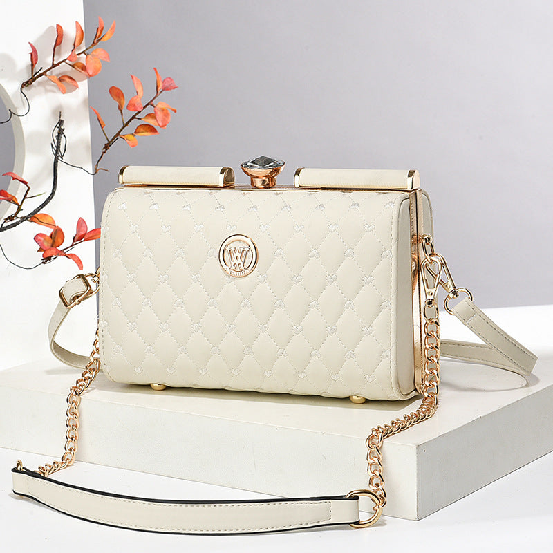 Niche Trendy Diamond-quilted Shoulder Bag With A Premium Texture