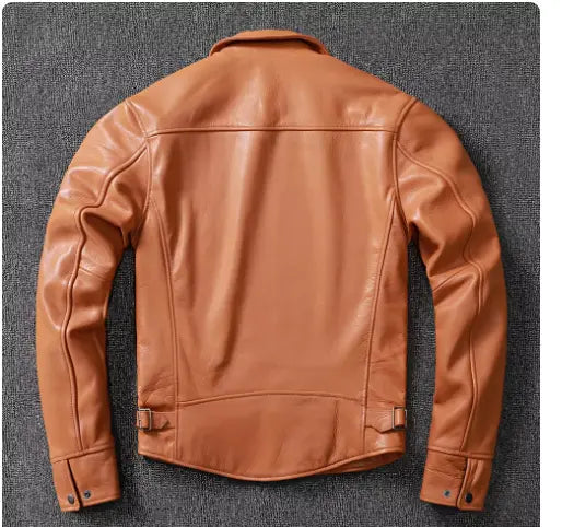 Leather Jacket For Men Made Of Tanned Cowhide Top Layer Raven’s Echo Hoodie