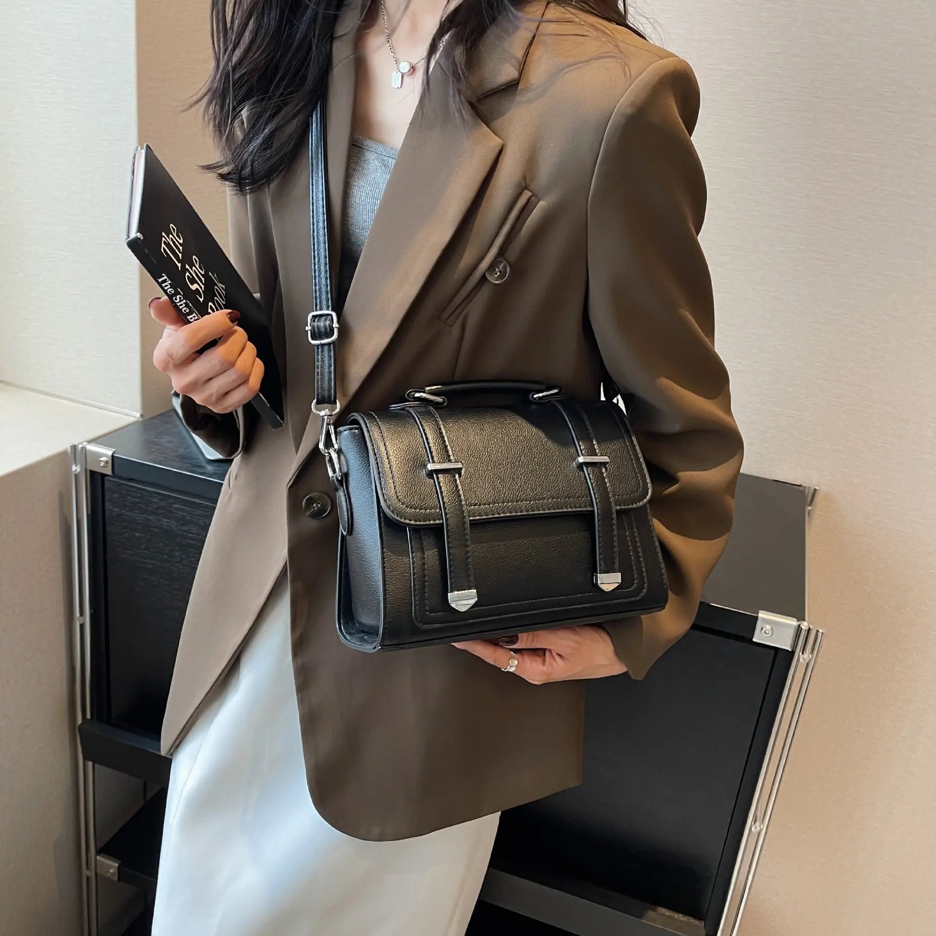 Stylish Minimalist Versatile Crossbody Shoulder Bag For Women Raven’s Echo Hoodie