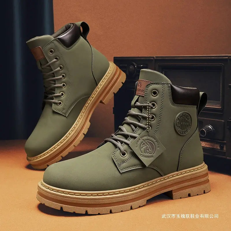 Mens Casual Versatile British-style Martens Boots Raven’s Echo Hoodie