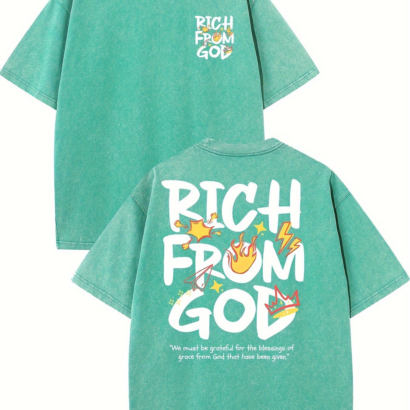 High-quality Cotton Printed T-shirt In A Retro Style