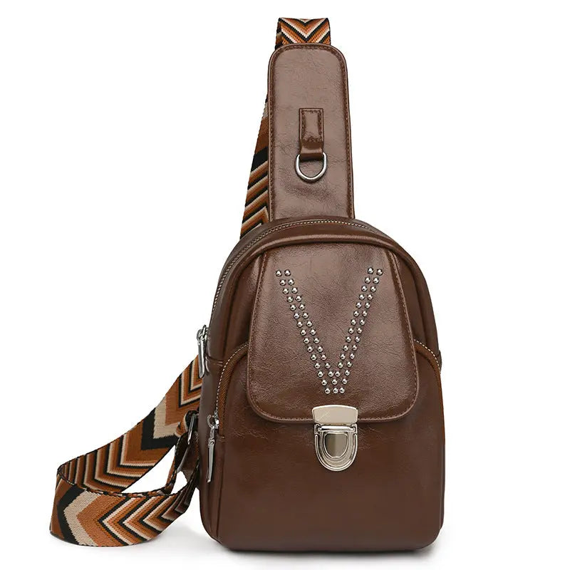Womens Soft Leather Casual All-Match ShoulderCrossbody Bag Raven’s Echo Hoodie