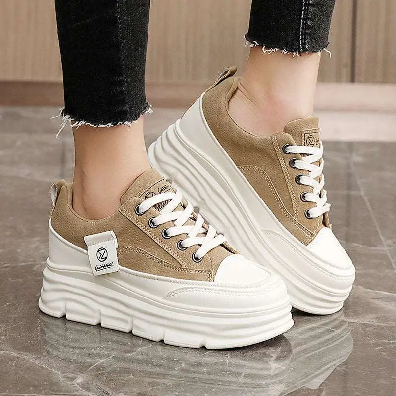 Women's Hidden-Heel Thick-Soled Durable All-Match Breathable Sneakers Raven’s Echo Hoodie