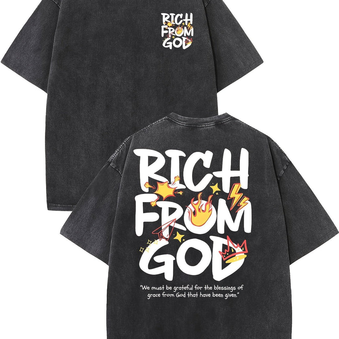 High-quality Cotton Printed T-shirt In A Retro Style