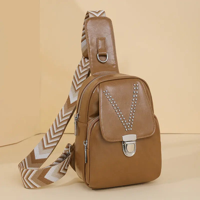 Womens Soft Leather Casual All-Match ShoulderCrossbody Bag Raven’s Echo Hoodie