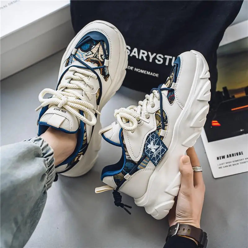 Mens Trendy Breathable Lightweight Chunky Sneakers Raven’s Echo Hoodie
