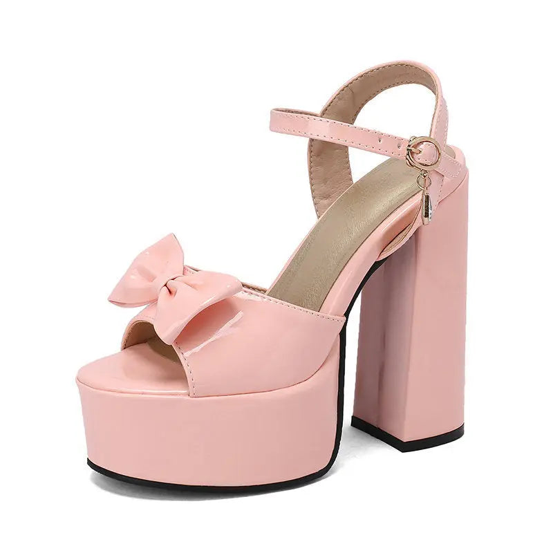 Womens Chunky-heel Ultra-high-heeled Peep-toe Sandals Raven’s Echo Hoodie