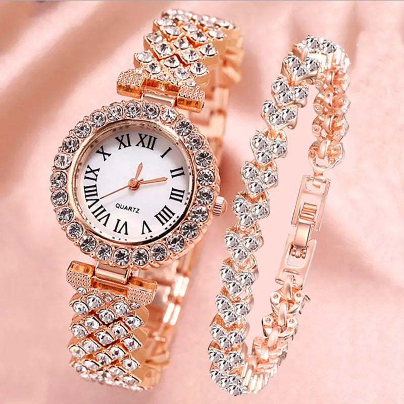 Fashionable Roman-Style Diamond-Encrusted Womens Watch Raven’s Echo Hoodie