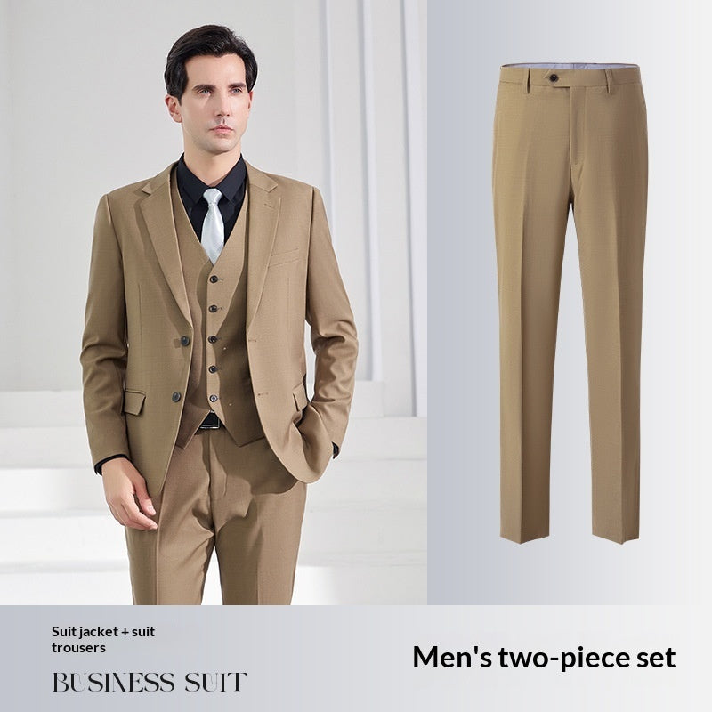 Smog Blue Men's Business Formal Wear Professional Attire Suit