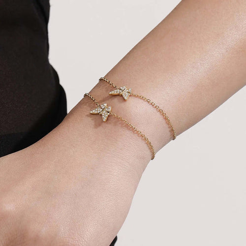Full-diamond Butterfly Clavicle Necklace And Bracelet Raven’s Echo Hoodie