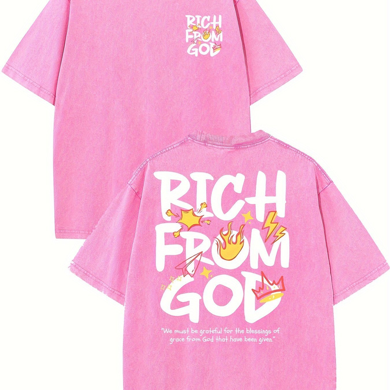 High-quality Cotton Printed T-shirt In A Retro Style