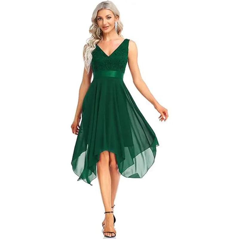 Women's Lace Chiffon Cocktail Ball Gown Raven’s Echo Hoodie
