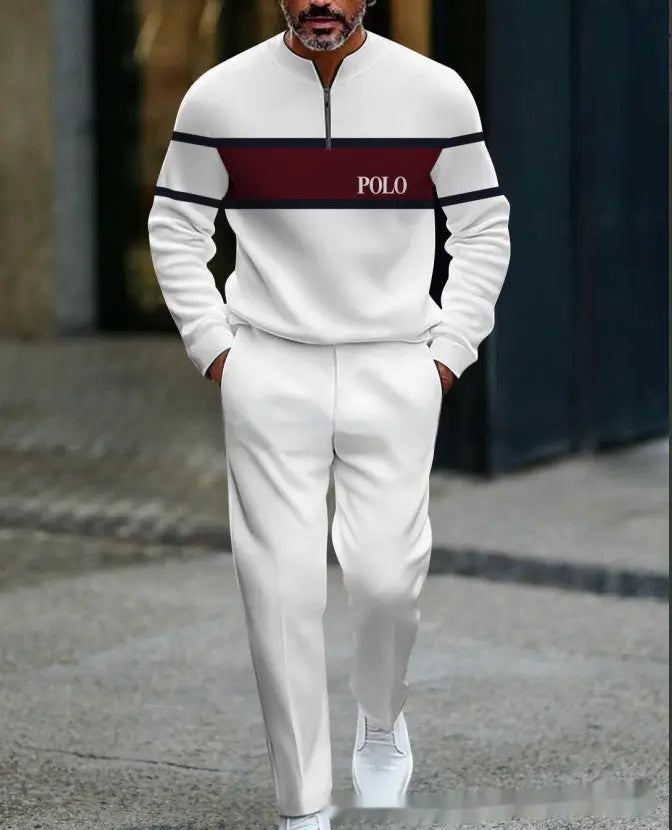 Casual Fashion Men's Long-Sleeve Pants Set Raven’s Echo Hoodie