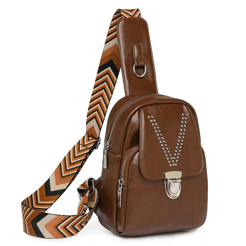 Womens Soft Leather Casual All-Match ShoulderCrossbody Bag Raven’s Echo Hoodie
