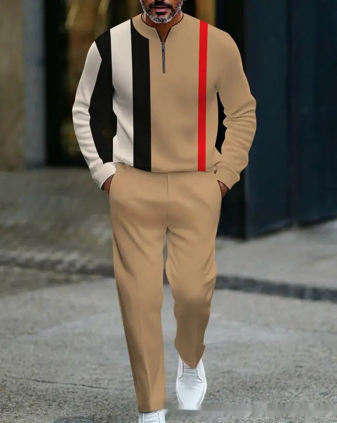 Casual Fashion Men's Long-Sleeve Pants Set Raven’s Echo Hoodie