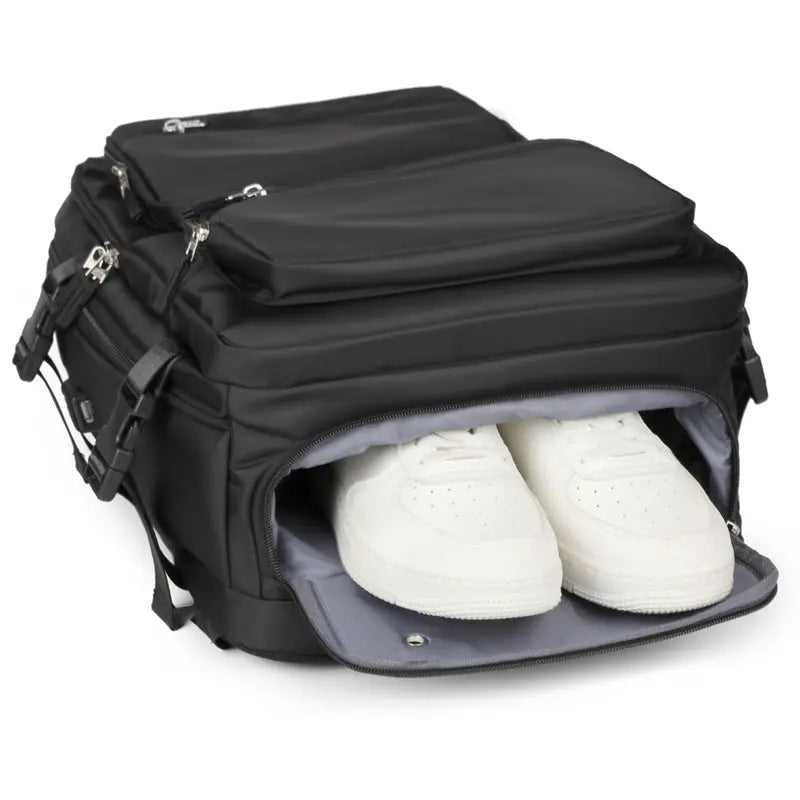 Mens Large-Capacity Business Backpack With Dry-Wet Separation Compartments Raven’s Echo Hoodie