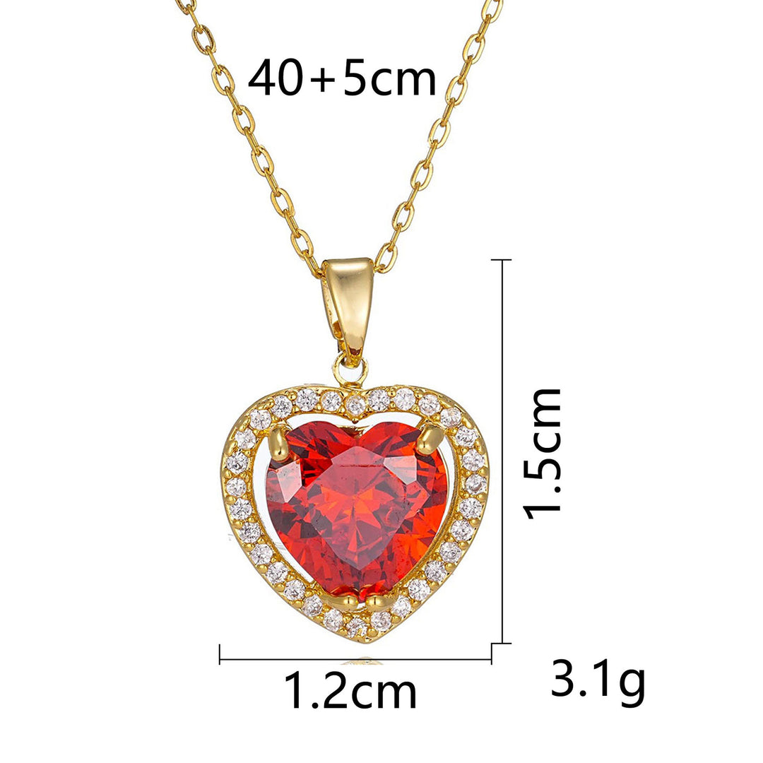 Titanium Steel No-fade Womens Heart-shaped Necklace