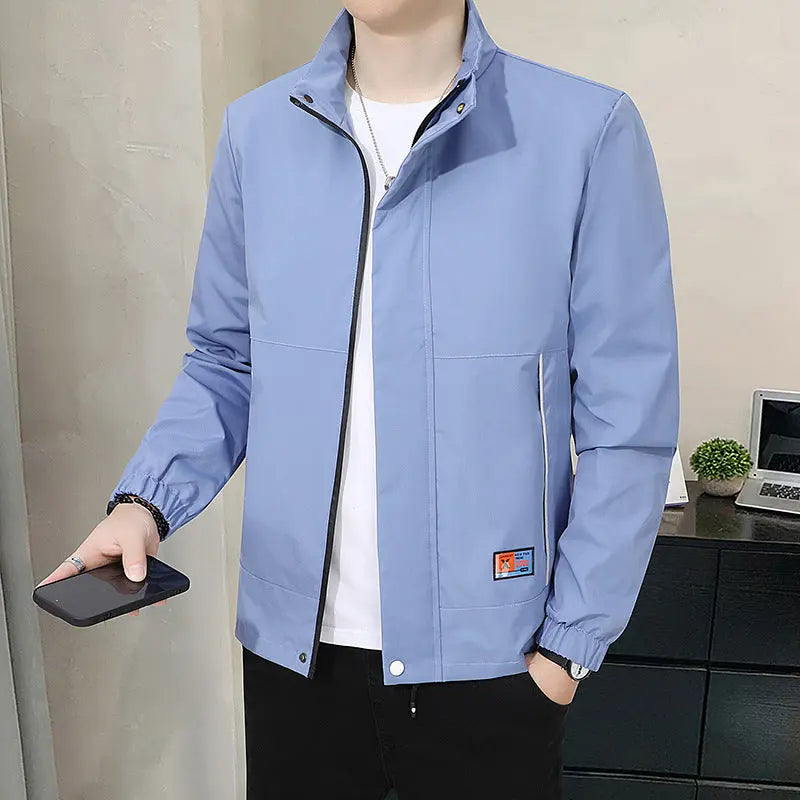 Casual Jacket With Stand Collar Autumn Style For Men Raven’s Echo Hoodie