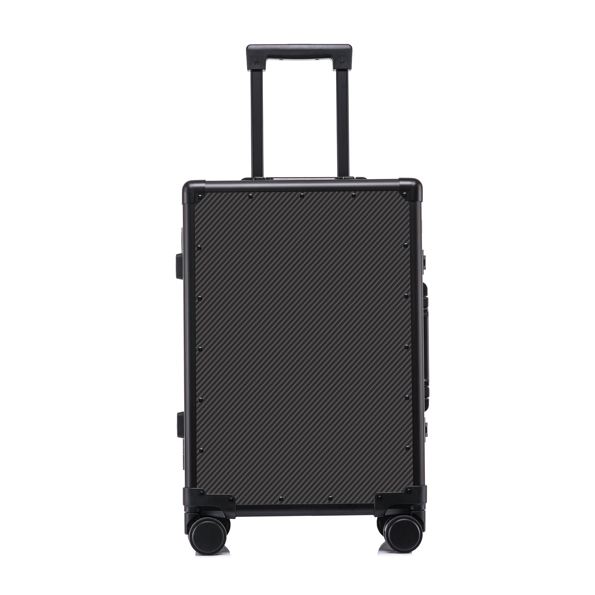 Carbon-fiber Suitcase With Aluminum Frame Large-capacity Business Rolling Luggage