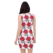 Load image into Gallery viewer, Pink Dress with Red Flowers: Blooming Beauty in Every Stitch

