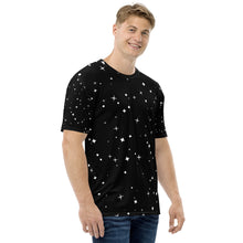 Load image into Gallery viewer, Artistic print detail of a Star Black T-shirt
