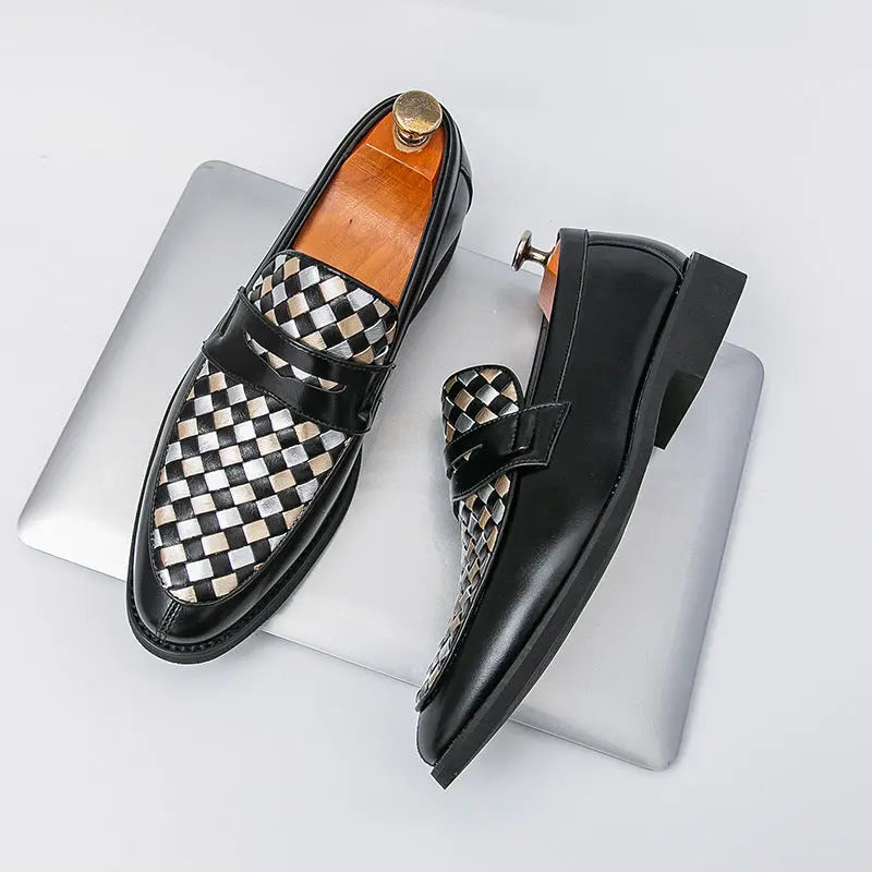 Mens Casual Pointed-toe Leather Shoes Raven’s Echo Hoodie