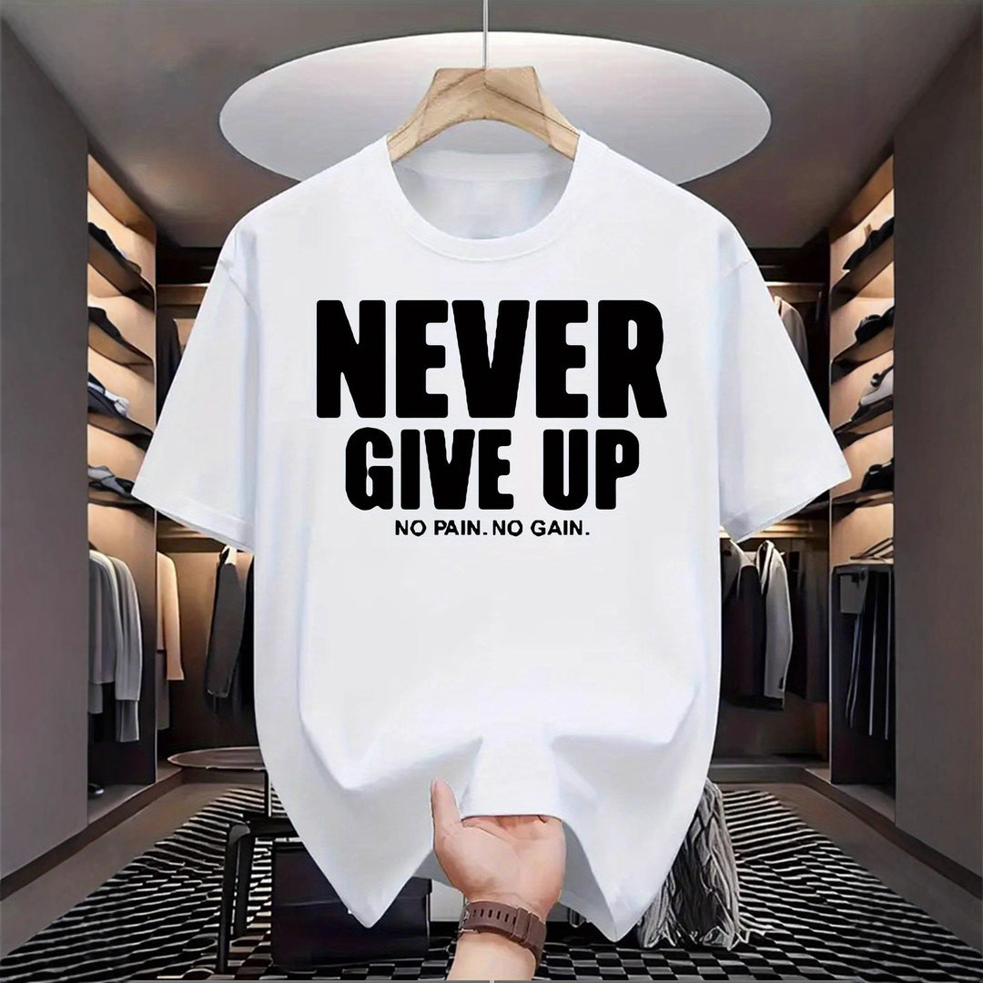 Casual Letter-print Crew-neck Versatile Short-sleeve Top